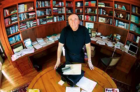 The author has employed an army of co-writers to help him keep up with demand. 