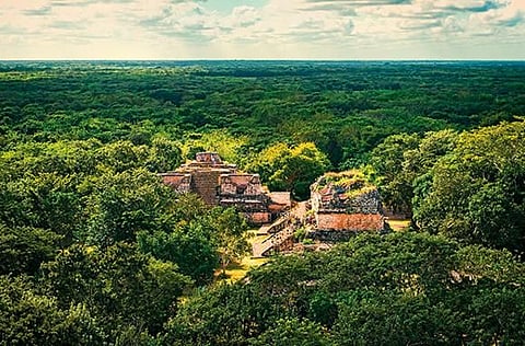 Ek’ Balam, an archaeological site in Yucatán, was the seat of a Mayan kingdom. 