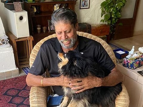 During the past month, Kapil Devil stepped out only once when he had to take the family pet, Chum Chum, to a vet 