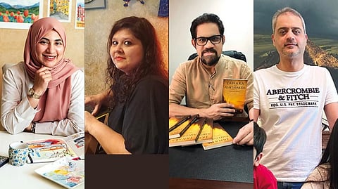 From left: Shehla, Anuroopa, Ashraf and Aamir are putting time at home during the Covid-19 lockdown to good use 