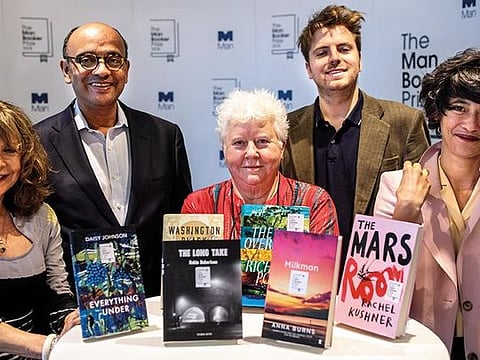 The panel of judges of the 2018 Man Booker Prize, which is open to writers of any nationality writing in English and published in the UK and Ireland 