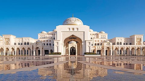 The Palace is constructed from white granite and limestone built to last centuries and to reflect heat 