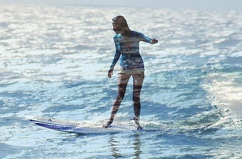 Surfer girl: Ishita Malaviya.  