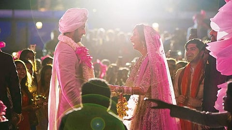 Antara Motiwala and Mohit Marwah celebrate their union in Ras Al Khaimah last month 