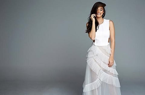 Dress, Dh1,900, BCBG Max Azria 