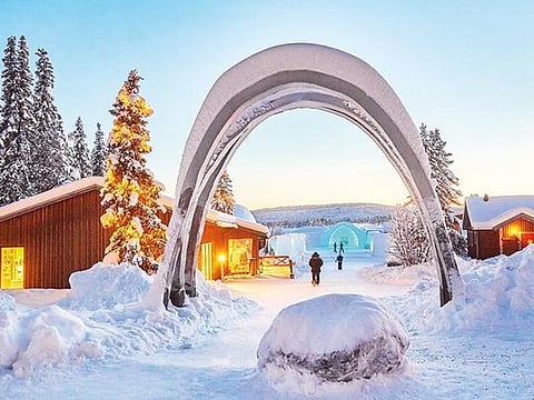 The world’s first ice hotel in Jukkasjarvi put the village on the international map 