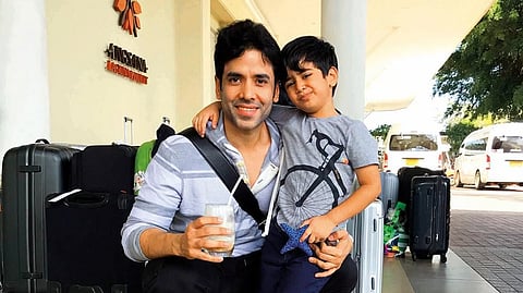 Tusshar says he tries to educate himself by reading about child psychology and at the same time learning a lot from his son 