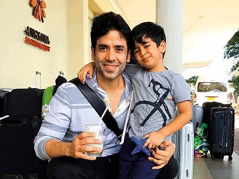 Tusshar says he tries to educate himself by reading about child psychology and at the same time learning a lot from his son 