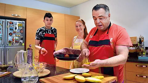 The Andrianu family cook up a special meal as a family every weekend 