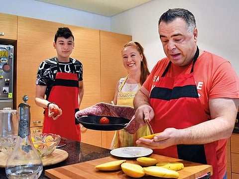 The Andrianu family cook up a special meal as a family every weekend 