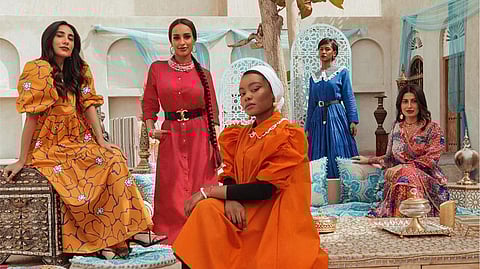 The womenswear festive edit is an elegant reinterpretation of traditional Arabic silhouettes 