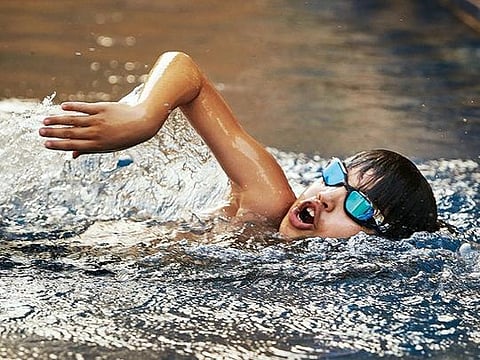After a long time dreading the sight of water, Fahad Al Hammadi is now dedicated to swimming 