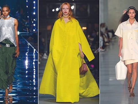 Loose-fitting pieces from Dolce&Gabbana, Valentino and Max Maxa 