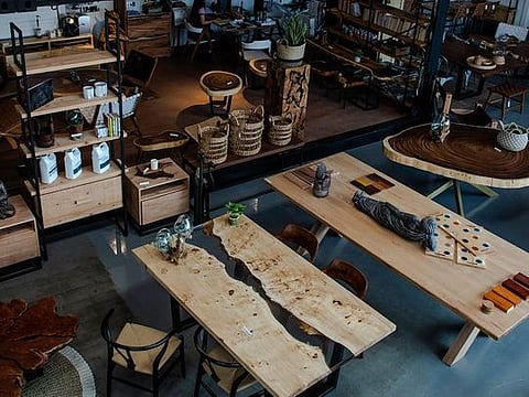 The Wood Culture DXB workshop coverts exotic lumber into unique design pieces