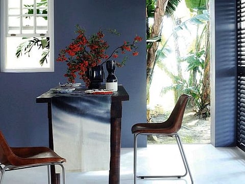 This intriguing shade – Haley’s Cove – forms part of Kansai’s new Terrain palette, inspired by desert landscapes. It’s intended to be used as a subtle backdrop, combined with brighter colours in the collection that add an energetic accent. 