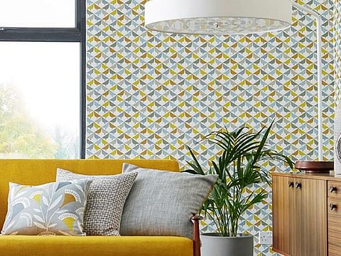 Noukkou wallpaper from Dh200 per roll Fabrics from Dh120 per metre, both Scion.