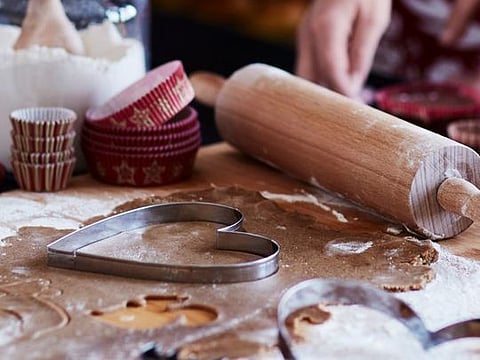 Vinter pastry cutter (set of two hearts), Dh12 and Magasin Rolling Pin, Dh15, both from Ikea.