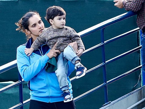 Watch: Tennis star Sania Mirza coaches son Izhaan