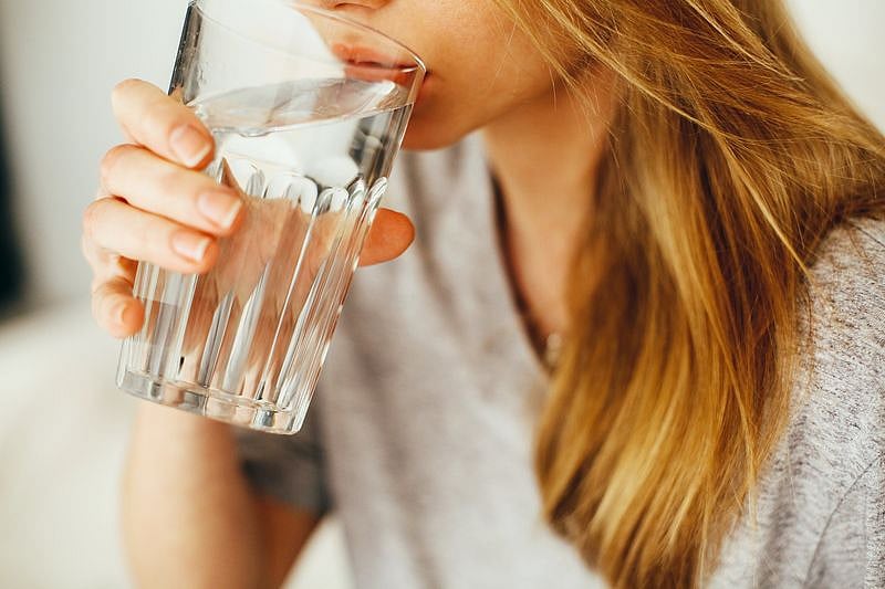 drinking water hydrated