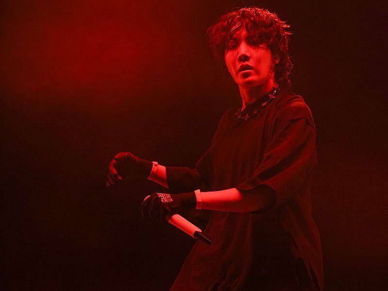 J-Hope performs during day 4 of Lollapalooza at Grant Park on July 31, 2022 in Chicago, Illinois.