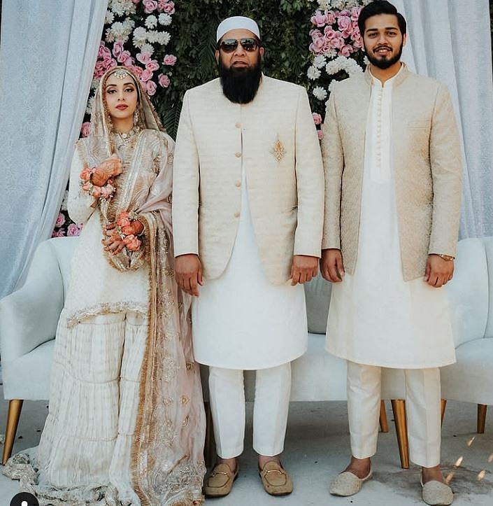 Watch: Pakistani cricket legend Inzimamul Haq's son ties knot in a simple ceremony