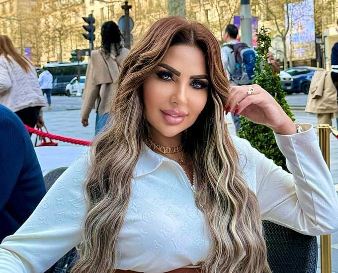 A portrait of Egyptian TV presenter Sarah Khalifa.