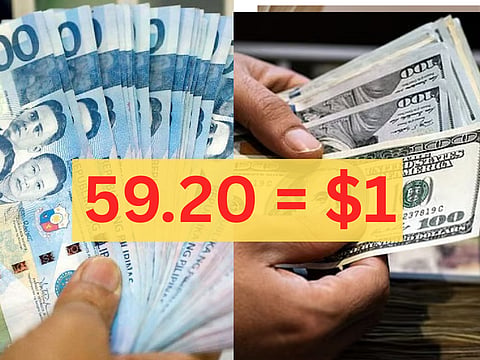 Philippine peso sinks to recordlow ₱59.20 vs US dollar Remit now?