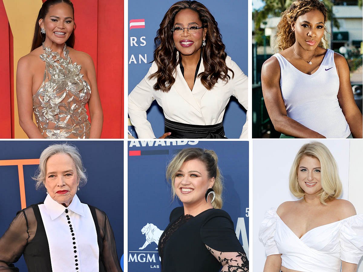 Christy Teigen, Oprah Winfrey, Serena Williams, Meghan Trainor, Kelly Clarkson and Kathy Bates   Celebrities Weight-Loss