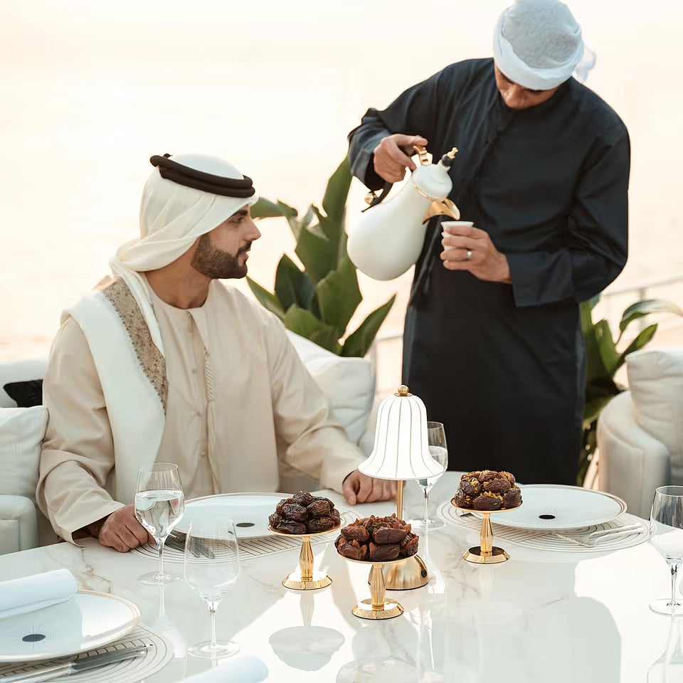 Outside iftar with dates in Dubai