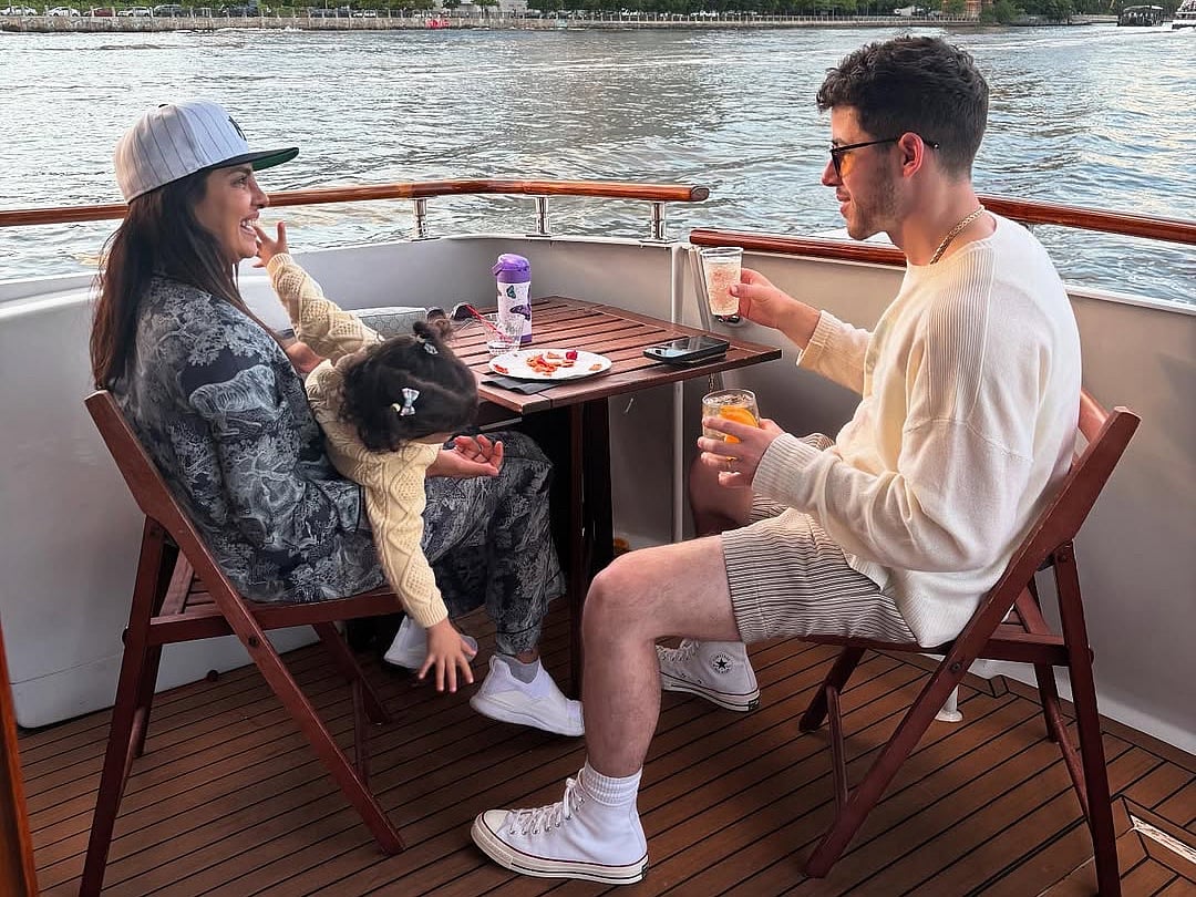 Nick Jonas offers glimpse into life with Priyanka Chopra, hugs daughter ...