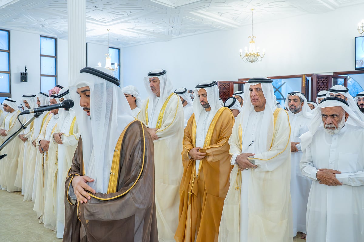 RAK Ruler Sheikh Saud Leads Eid Al Fitr Prayer at Sheikh Saqr Mosque