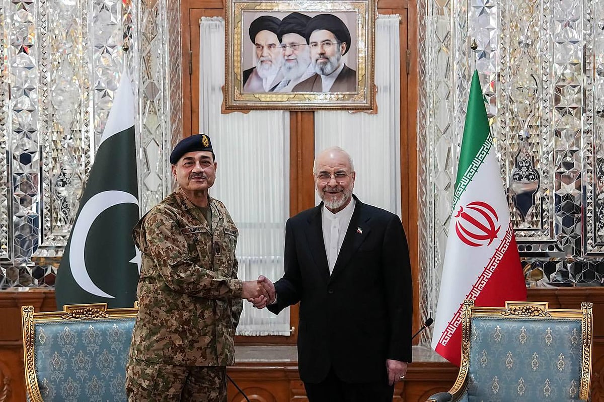 Pakistan army chief Asim Munir meets Iran speaker Ghalibaf