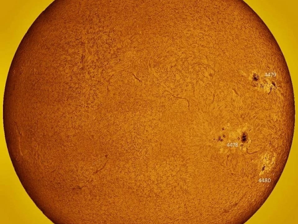 UAE Astronomers Document Giant Sunspots During Solar Maximum Approach