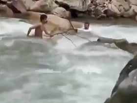 A holiday photo ended in tragedy after a Saudi tourist was swept away by river in Turkey