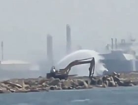 Fire at Egypt's Damietta port caused by drone attack: PM's office