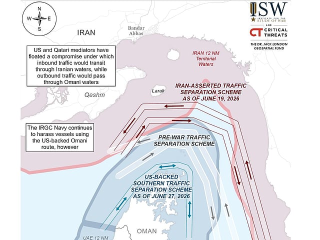 Strait of Hormuz: Why are there two 'routes'?
