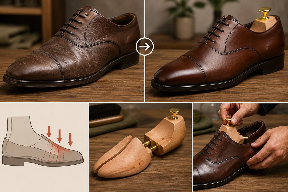 leather shoes shoe thing to stop creasing