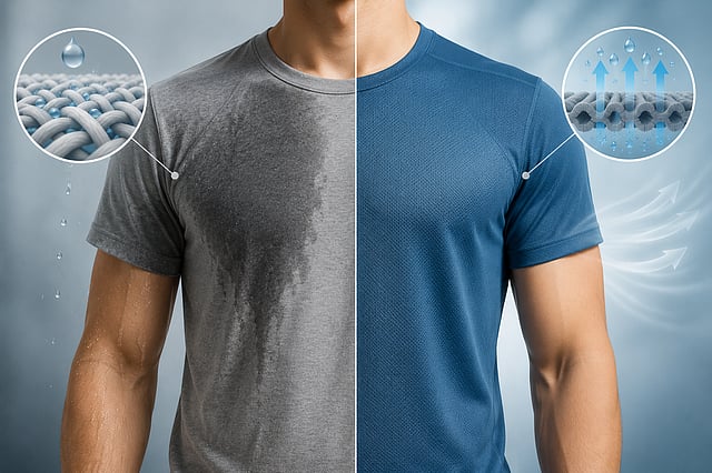 Sweat-Wicking Fabric vs Cotton: Which keeps you drier?