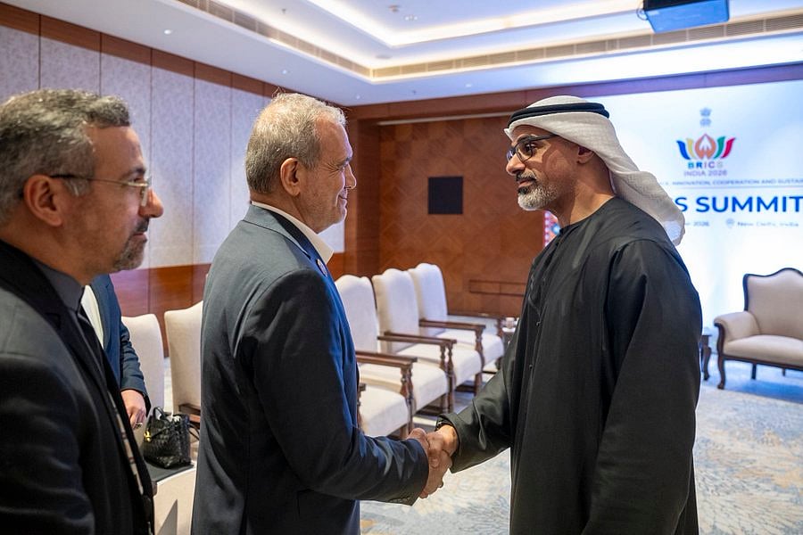 Khaled bin Mohamed bin Zayed, Crown Prince of Abu Dhabi, met Iranian President Dr Masoud Pezeshkian 