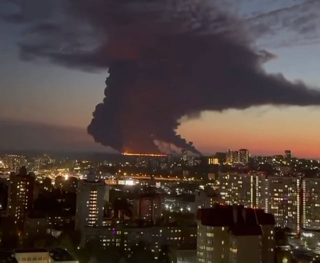 Ukraine drone attack triggers huge tanker fire off Russia's Sochi