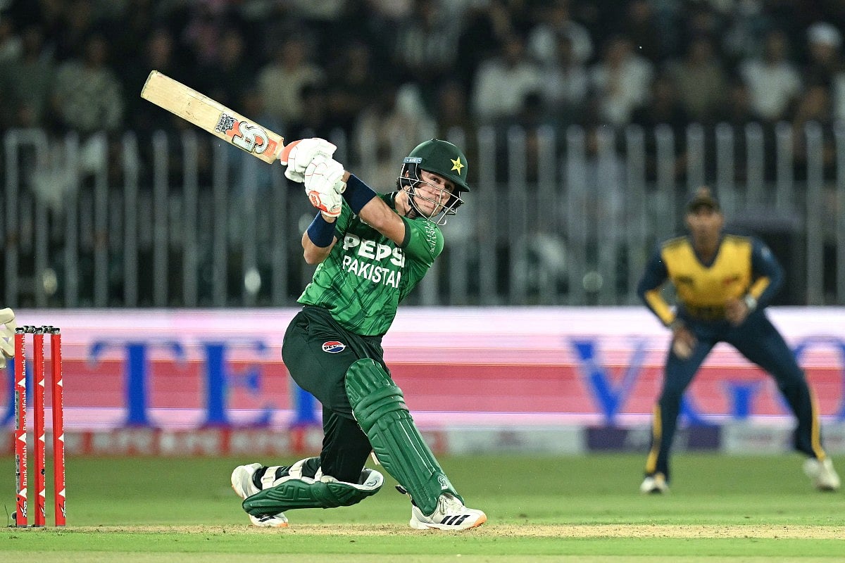 Pakistan break T20I records as Maaz Sadaqat smashes seven sixes in 96 ...