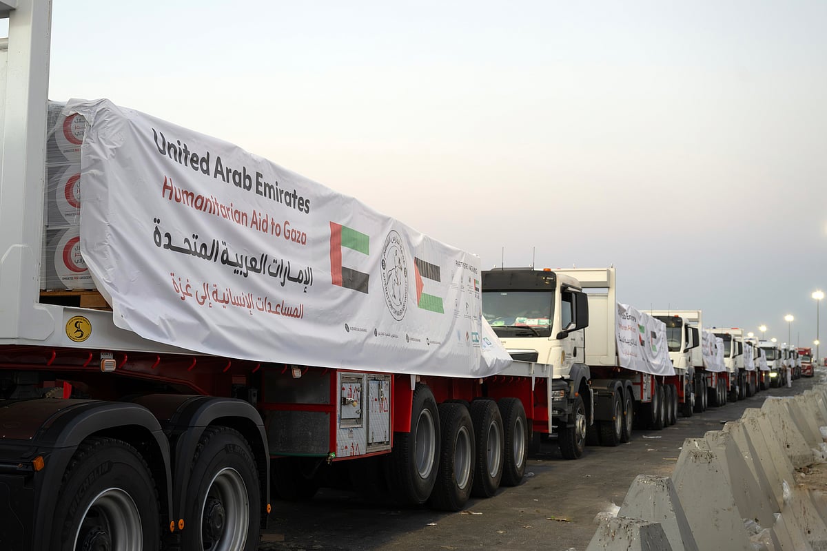 UAE Sends Two Food Aid Convoys to Gaza Under Operation Gallant Knight 3