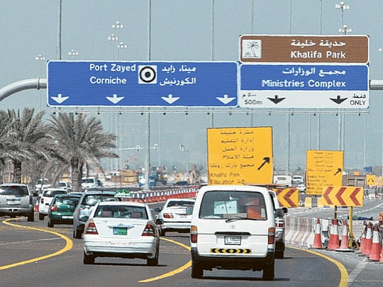 Road markings in Abu Dhabi to alert drivers of speed limits