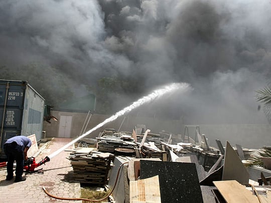Offices evacuated as fire destroys five warehouses