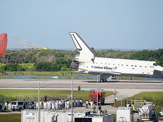 Space shuttle Atlantis lands for final time