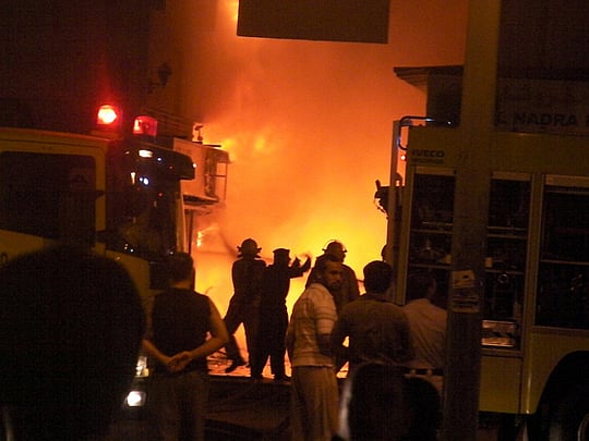 Fire destroys a dozen shops at Al Ain central market