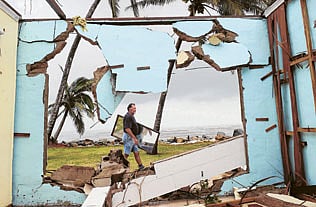 Cyclone leaves path of injuries and destruction