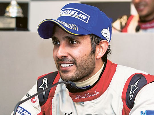 UAE driver Khalid Al Qubaisi racing action captured on film