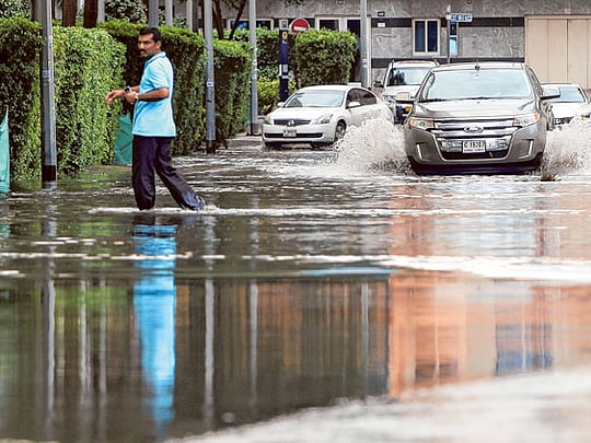 Streets soaked by heavy rains