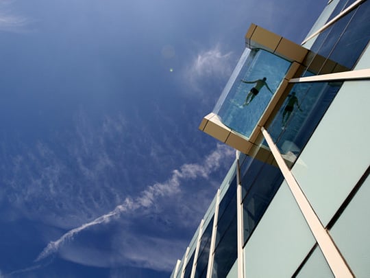 Dare to swim in a hanging pool?